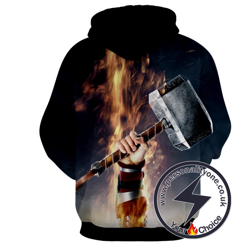 Thor Mjolnir - Thor 3D - Hoodies